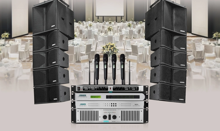 Double 10 Array Full Range Speaker ProAV Sound System for Huge Banquets LA1420 & LA1420S - 翻译中...