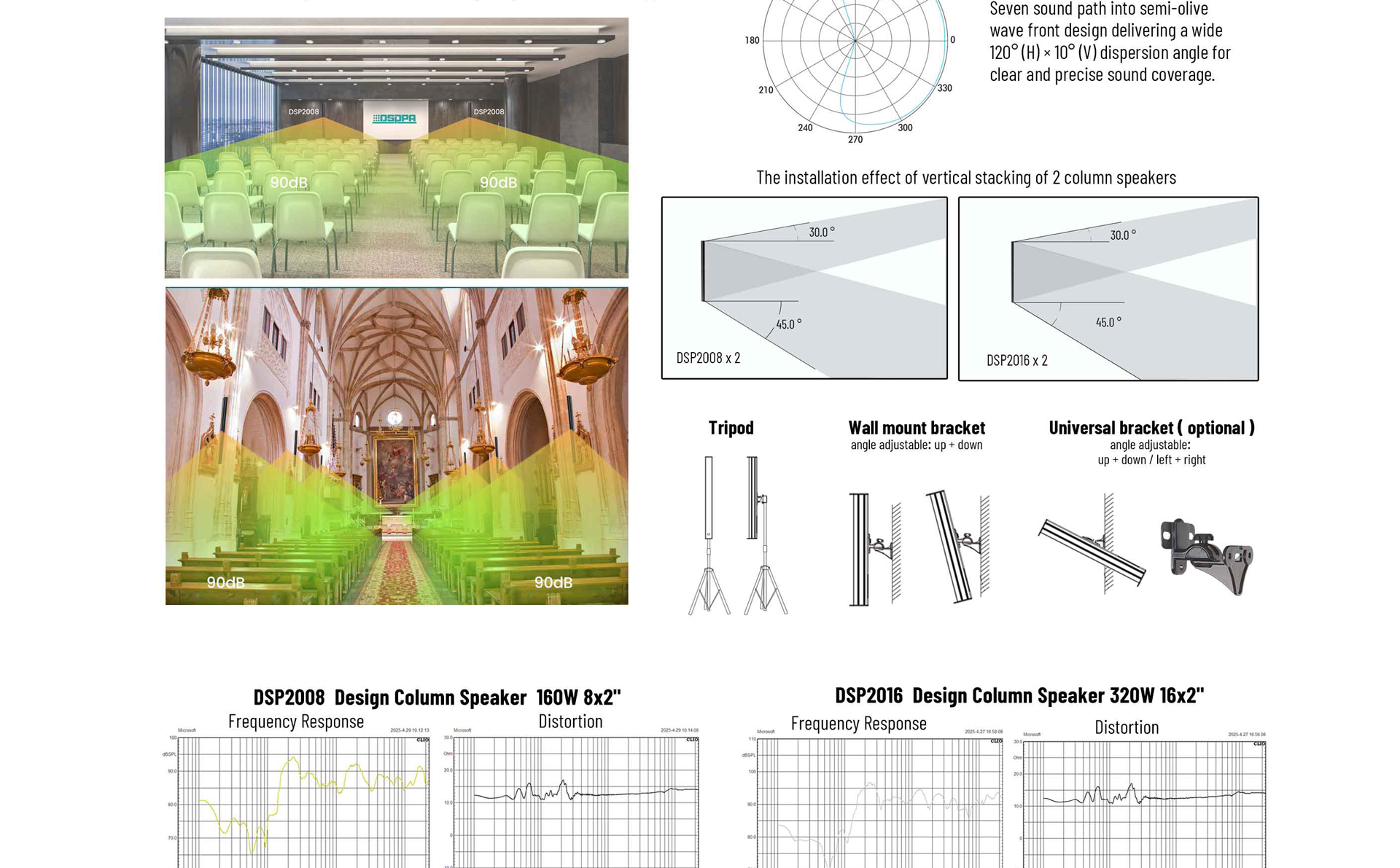 160W Two-Way Array Column Speaker - 翻译中...