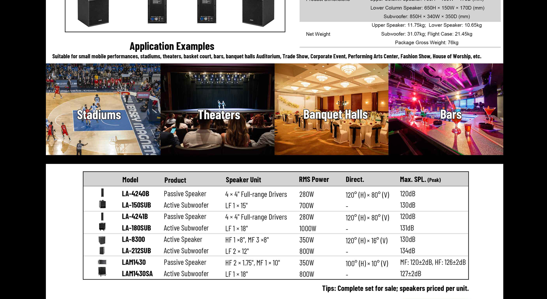 ระบบลำโพงอาร์เรย์สายที่ใช้งานระดับมืออาชีพ3200W