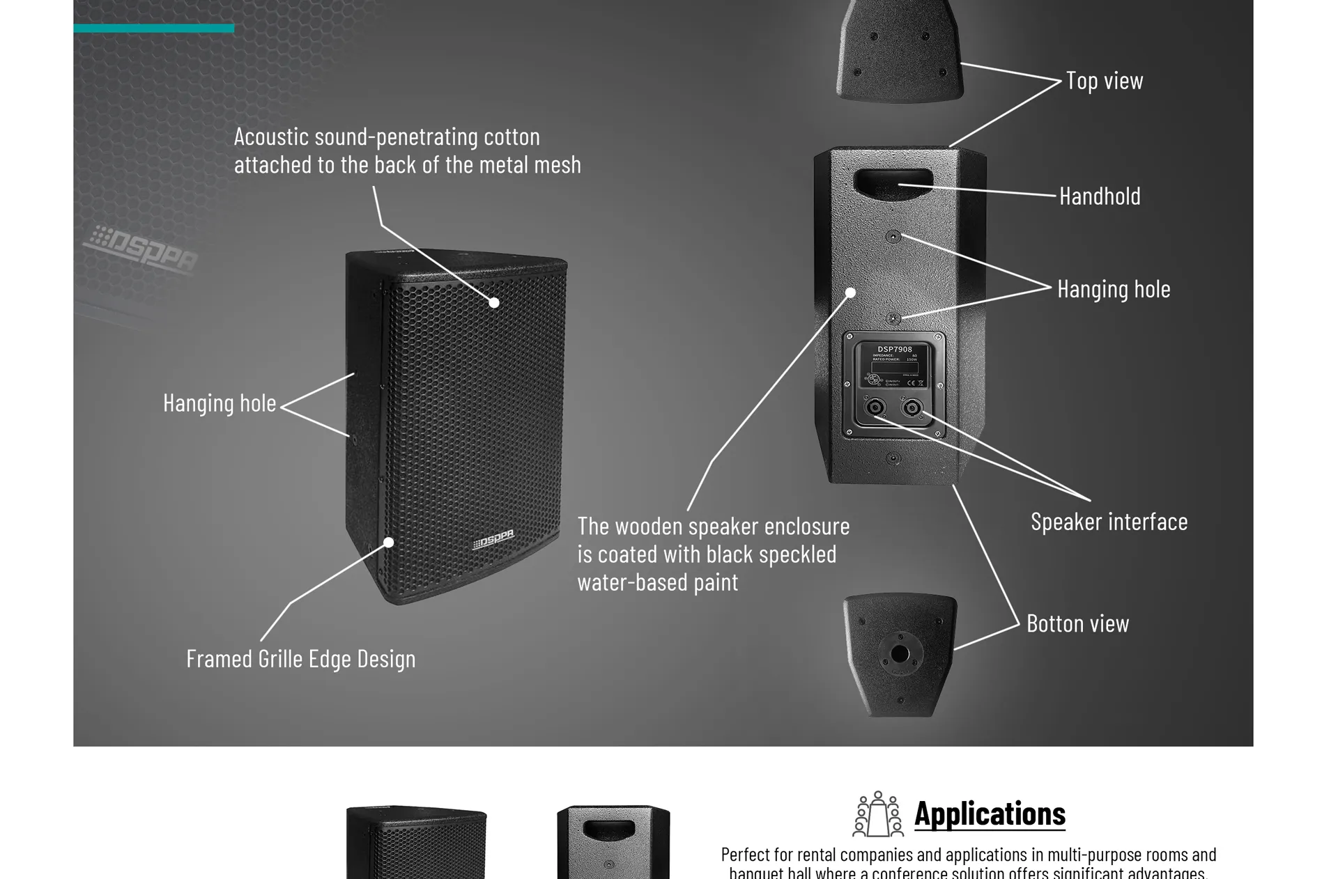 8Ω 350W Professional Conference Speaker - 翻译中...