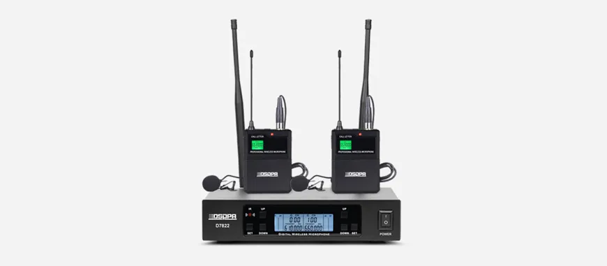 UHF Dual Wireless Lavalier Microphone System - 翻译中...