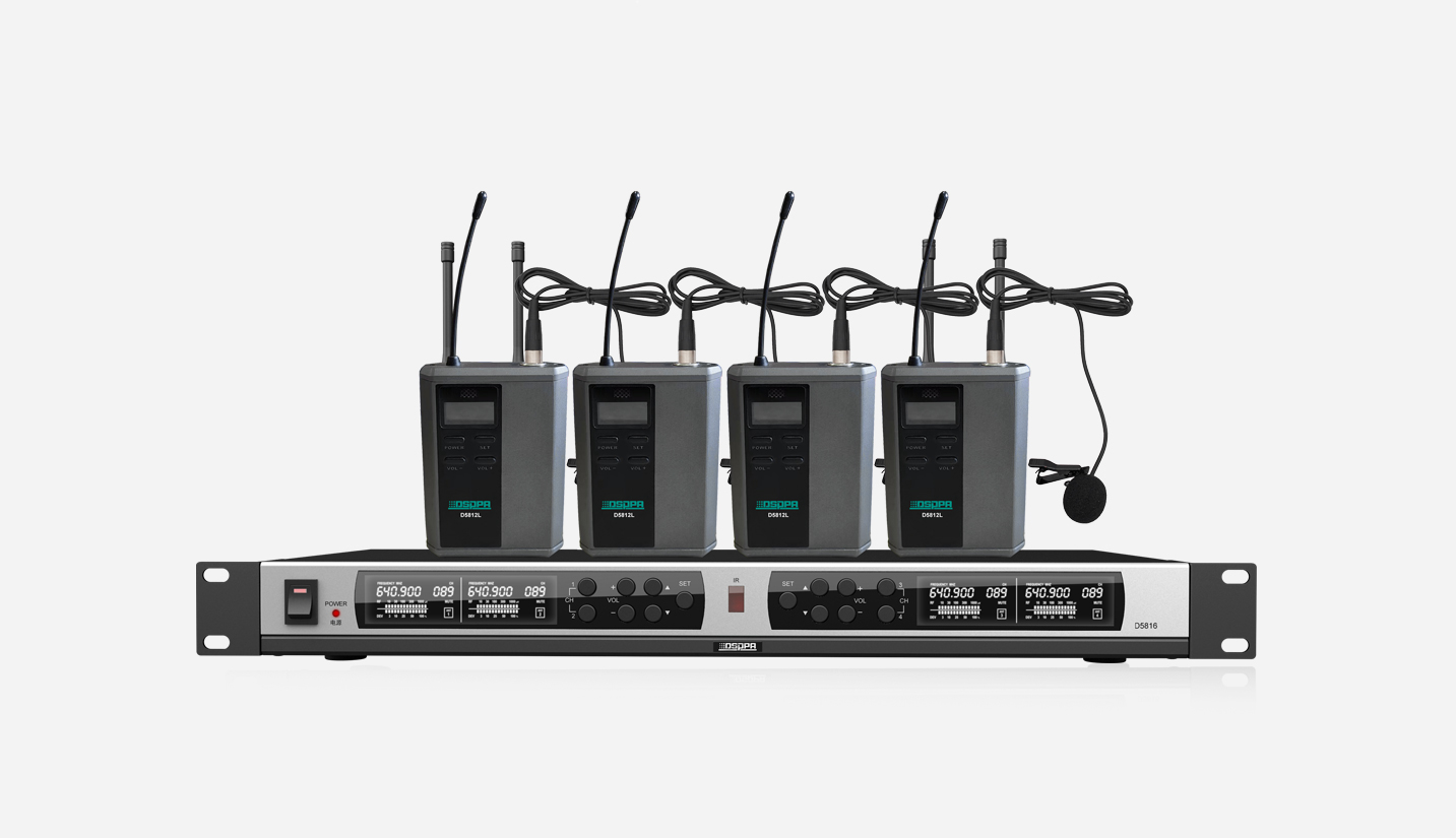 True Diversity UHF Wireless Microphone System (4 rechargable clip-type mic) - 翻译中...