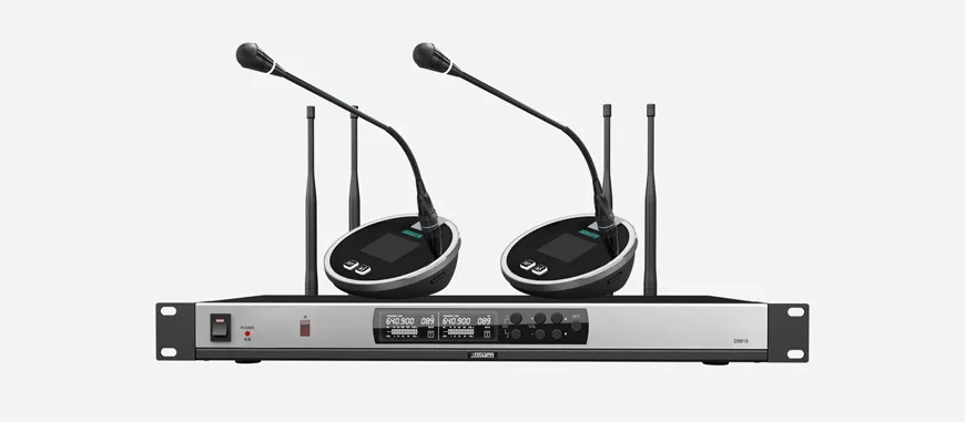 True Diversity UHF Wireless Microphone System (2 rechargable desktop mic) - 翻译中...