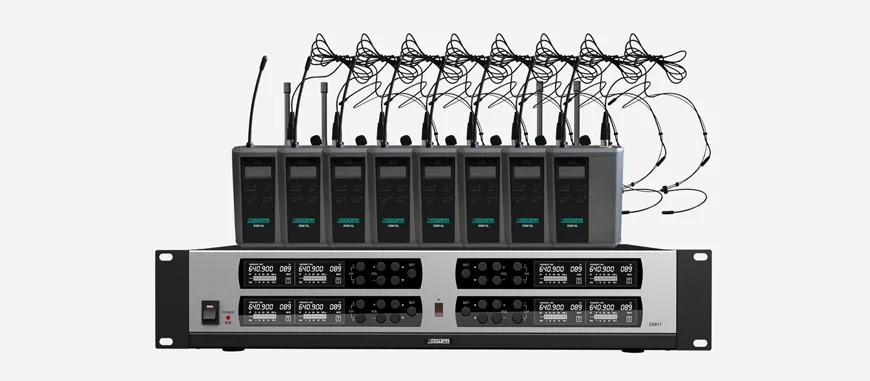 True Diversity UHF Wireless Microphone System (8 rechargable head-set mic) - 翻译中...