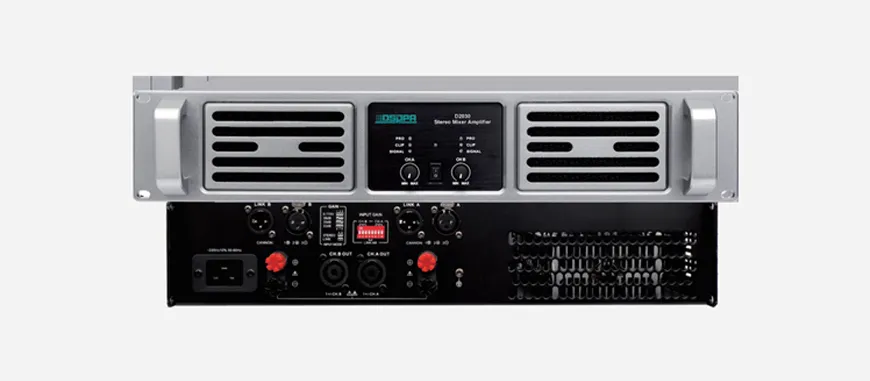 2x800W 2 Channels Stereo Conference Mixer Amplifier - 翻译中...