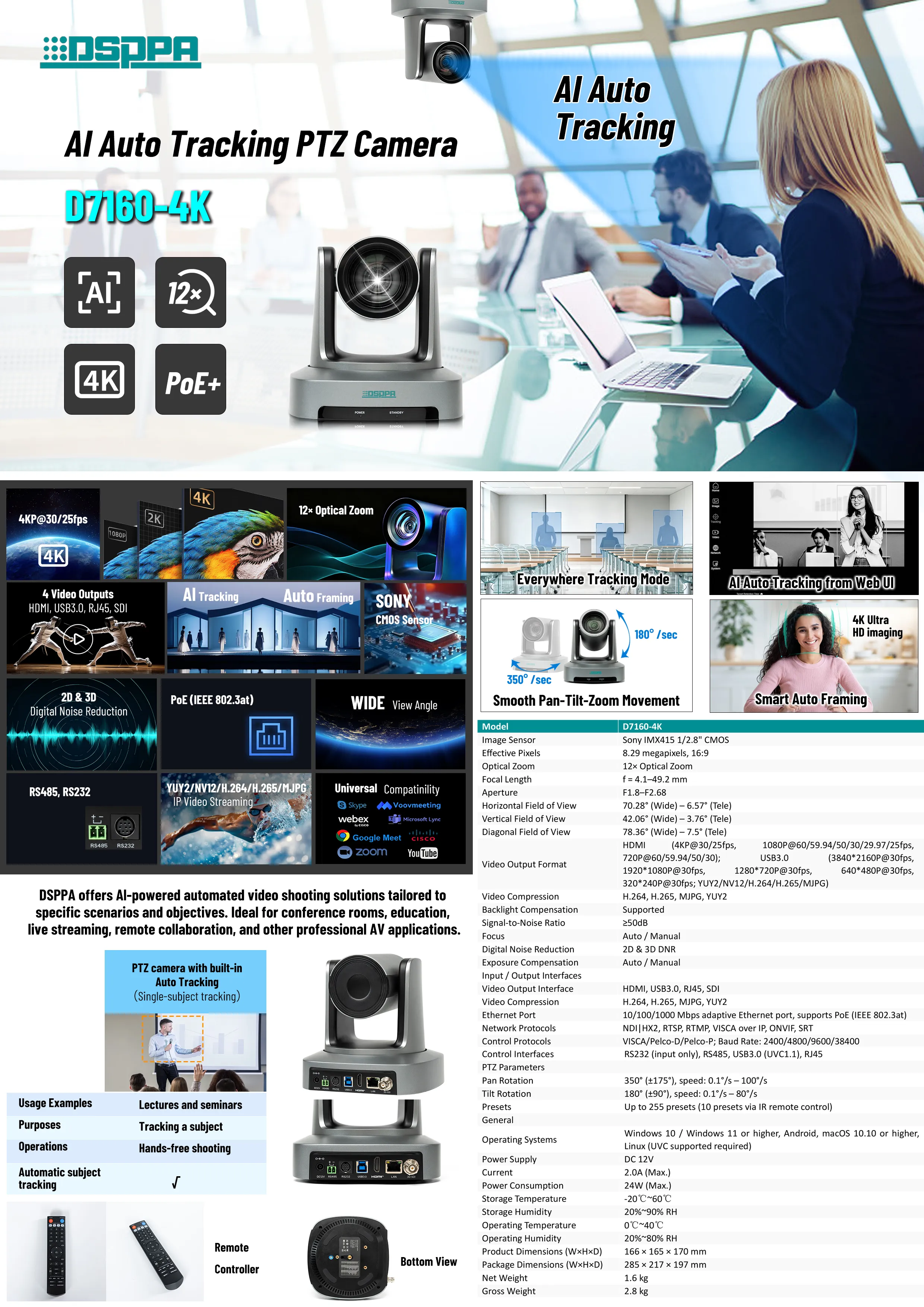 AI Auto Tracking PTZ Cameras - 翻译中...